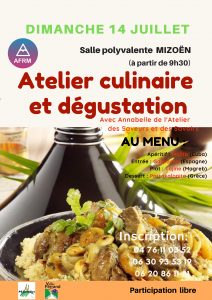 Atelier cuisine Mizoën - Repas et dégustation
