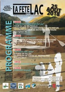 Base nautique Mizoën, lac du Chambon, fête du lac, la cabane au bor du lac, activités nautiques