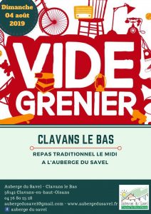 Vide grenier Clavans en Haut Oisans dimanche 4 août